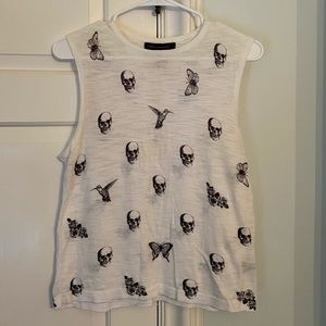 360 Cashmere Skull Butterfly Tank